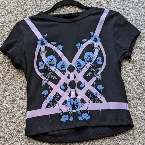 widow Tops - LAST CHANCE Widow top, black+pink.